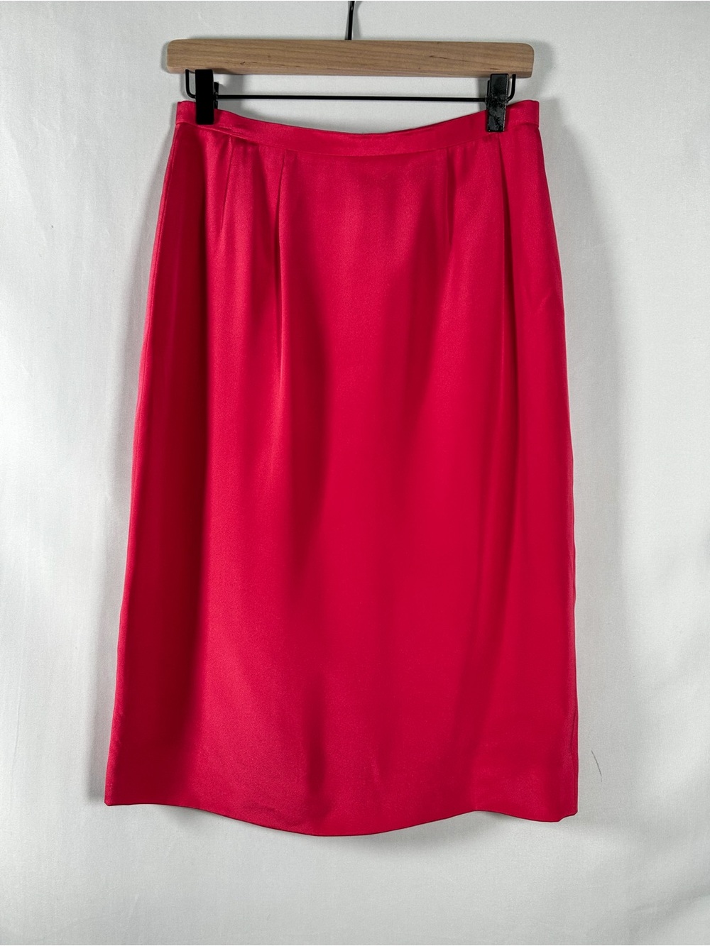 Vintage Silk Carlisle Hot Pink Pencil Skirt
